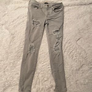 American Eagle Sage Green Ripped Pants Jeans